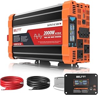 BELTTT 2000W Pure Sine Wave Inverter 12V