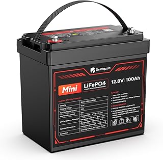 DR.PREPARE 12V 100Ah Mini LiFePO4 Battery