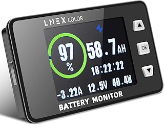 LNEX 500A Shunt Battery Monitor 2.4 inch Color